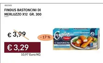 Prezzemolo e Vitale Findus Bastoncini di Merluzzo offerta