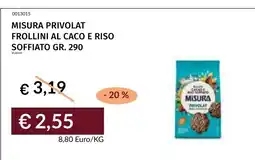 Prezzemolo e Vitale Frollini al caco e riso soffiato Misura Privolat offerta