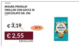 Prezzemolo e Vitale MISURA PRIVOLAT FROLLINI CON GOCCE DI CIOCCOLATO offerta