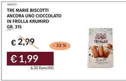 Prezzemolo e Vitale TRE MARIE BISCOTTI ANCORA UNO CIOCCOLATO IN FROLLA KRUMIRO offerta