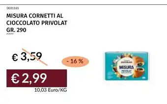 Prezzemolo e Vitale MISURA CORNETTI AL CIOCCOLATO PRIVOLAT offerta