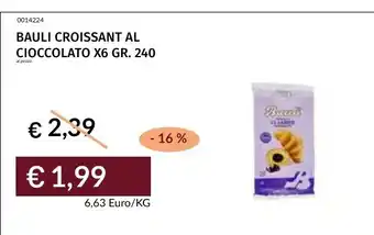 Prezzemolo e Vitale BAULI CROISSANT AL CIOCCOLATO offerta