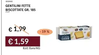 Prezzemolo e Vitale Gentilini Fette Biscottate offerta