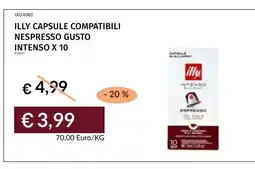 Prezzemolo e Vitale ILLY CAPSULE COMPATIBILI NESPRESSO GUSTO INTENSO offerta