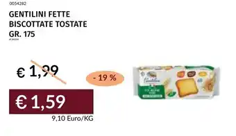 Prezzemolo e Vitale GENTILINI FETTE BISCOTTATE TOSTATE offerta