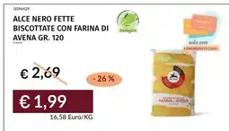 Prezzemolo e Vitale ALCE NERO FETTE BISCOTTATE CON FARINA DI AVE NA offerta