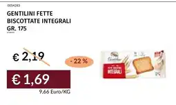 Prezzemolo e Vitale GENTILINI FETTE BISCOTTATE INTEGRALI offerta
