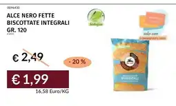 Prezzemolo e Vitale ALCE NERO FETTE BISCOTTATE INTEGRALI offerta