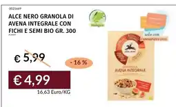 Prezzemolo e Vitale ALCE NERO GRANOLA DI AVEVA INTEGRALE CON FICHI E SEMI BIO offerta