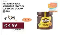 Prezzemolo e Vitale MR. BEANS CREMA SPALMABILE PROTEICA CON LEGUMI E CACAO offerta