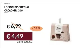 Prezzemolo e Vitale LOISON BISCOTTI AL CACAO offerta