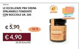 Prezzemolo e Vitale LE ECCELLENZE P&V CREMA SPALMABILE FONDENTE CON NOCCIOLE offerta