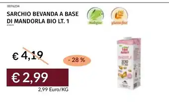 Prezzemolo e Vitale SARCHIO BEVANDA A BASE DI MANDORLA BIO offerta