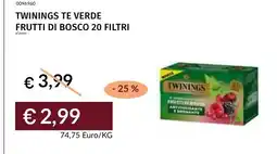 Prezzemolo e Vitale TWININGS TE VERDE FRUTTI DI BOSCO offerta