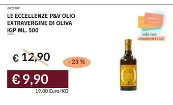 Prezzemolo e Vitale LE ECCELLENZE P&V OLIO EXTRAVERGINE DI OLIVA offerta
