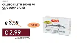 Prezzemolo e Vitale CALLIPO FILETTI SGOMBRO offerta