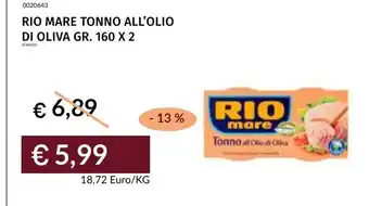 Prezzemolo e Vitale RIO mare Tonno all'Olio di Oliva offerta