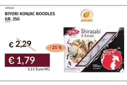 Prezzemolo e Vitale BIYORI KONJAC NOODLES offerta