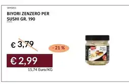 Prezzemolo e Vitale BIYORI ZENZERO PER SUSHI offerta