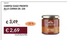 Prezzemolo e Vitale Campisi Sugo Pronto alla Cernia offerta