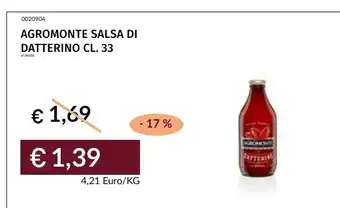 Prezzemolo e Vitale AGROMONTE SALSA DI DATTERINO offerta