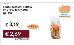 Prezzemolo e Vitale FONGO GRISSINI RUBATA' CON SEMI DI SESAMO offerta