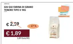 Prezzemolo e Vitale GIU GIU FARINA DI GRANO TENERO TIPO 0 offerta