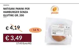 Prezzemolo e Vitale NATISANI PANINI PER HAMBURGER SENZA GLUTINE offerta