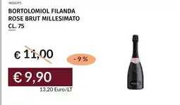 Prezzemolo e Vitale BORTOLOMIOL FILANDA ROSE BRUT MILLESIMATO offerta