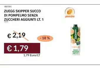 Prezzemolo e Vitale ZUEGG SKIPPER SUCCO DI POMPELMO SENZA ZUCCHERI AGGIUNTI offerta