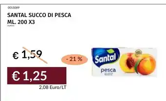 Prezzemolo e Vitale Santal succo di pesca offerta