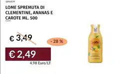 Prezzemolo e Vitale LOME SPREMUTA DI CLEMENTINE, ANANAS E CAROTE offerta