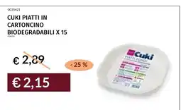 Prezzemolo e Vitale Cuki Piatti in Cartoncino Biodegradabili offerta