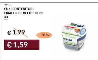 Prezzemolo e Vitale Cuki contenitori ermetici con coperchi offerta