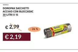 Prezzemolo e Vitale DOMOPAK SACCHETTI ACCIAIO CON BLOCCASAC offerta