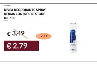 Prezzemolo e Vitale NIVEA DEODORANTE SPRAY DERMA CONTROL RESTORE offerta