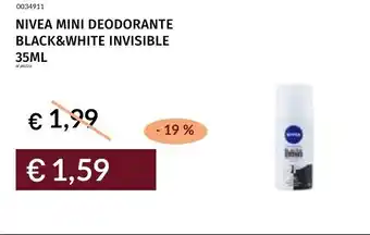 Prezzemolo e Vitale NIVEA MINI DEODORANTE BLACK&WHITE INVISIBLE offerta
