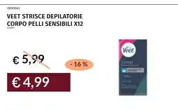 Prezzemolo e Vitale VEET STRISCE DEPILATORIE CORPO PELLI SENSIBILI offerta