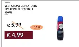 Prezzemolo e Vitale VEET CREMA DEPILATORIA SPRAY PELLI SENSIBILI offerta
