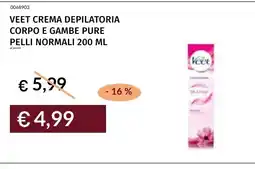 Prezzemolo e Vitale VEET CREMA DEPILATORIA CORPO E GAMBE PURE PELLI NORMALI offerta