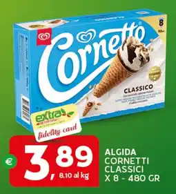 Extra Supermercati Algida Cornetti Classici offerta