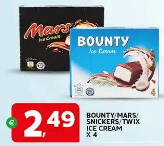 Extra Supermercati Bounty/Mars/Snickers/Twix Ice Cream offerta