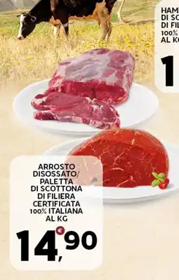 Extra Supermercati ARROSTO DISOSSATO/PALETTA DI SCOTTONA DI FILIERA CERTIFICATA 100% ITALIANA offerta