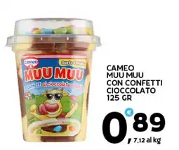 Extra Supermercati Cameo Muu Muu con confetti cioccolato offerta