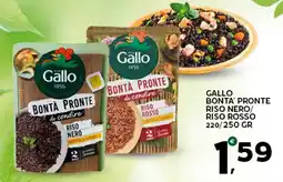 Extra Supermercati Gallo Bontà Pronte Riso Nero/Riso Rosso offerta