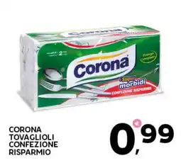 Extra Supermercati Corona tovaglioli offerta