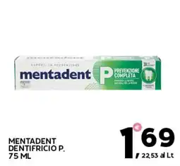 Extra Supermercati mentadent DENTIFRICIO P. offerta