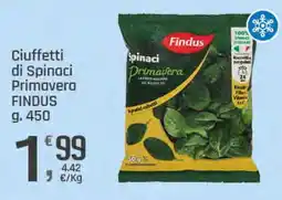 Supermercati Dok Ciuffetti di Spinaci Primavera FINDUS offerta