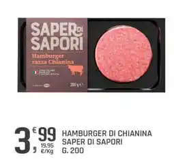 Supermercati Dok Hamburger di Chianina Saper di Sapori offerta