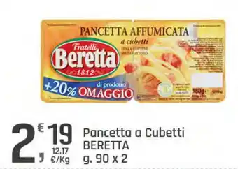 Supermercati Dok Pancetta a Cubetti BERETTA offerta